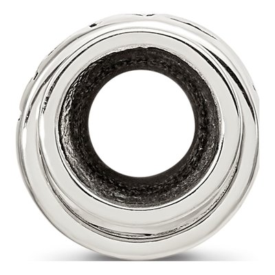 Sterling Silver Crystal Mother Spinner Bead – view 3