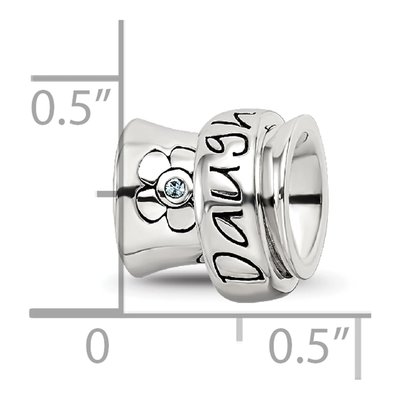 Sterling Silver Crystal Daughter Spinner Bead – view 4