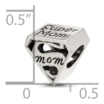 Sterling Silver Super Mom Bead – view 5
