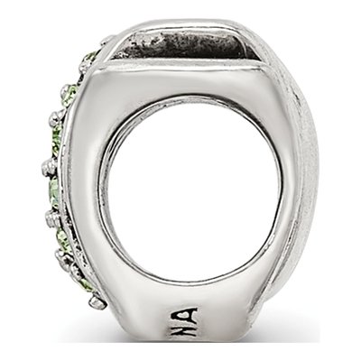 Sterling Silver Crystal Pave Lotus Bead – view 3