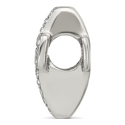 Sterling Silver Crystal Pave Open Cross Bead – view 3
