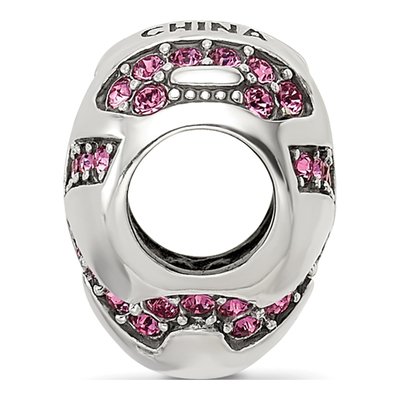 Sterling Silver Crystal Hearts Bead – view 3