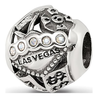 Sterling Silver Las Vegas Collage Crystal Bead