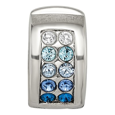 Sterling Silver Crystal Clip Bead – view 4