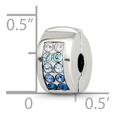 Sterling Silver Crystal Clip Bead – view 5