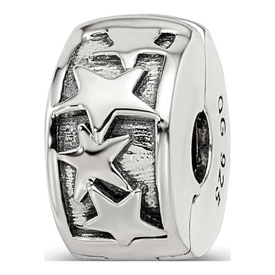 Sterling Silver Shooting Stars Clip Bead