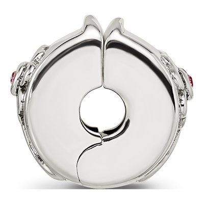 Sterling Silver Crystal Flower Clip Bead – view 3