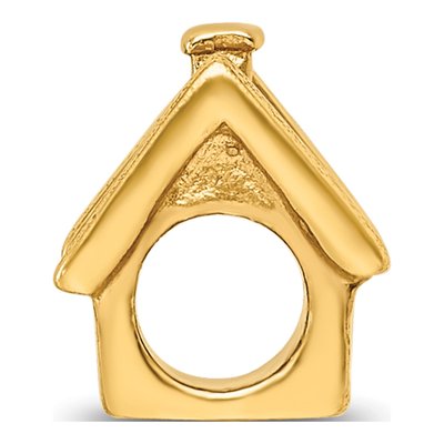 Gold-Plated Sterling Silver House Bead – view 4