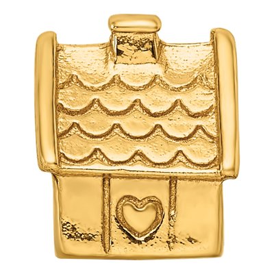 Gold-Plated Sterling Silver House Bead – view 5