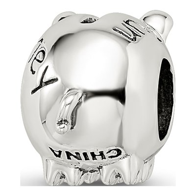 Sterling Silver Piggy Bank Bead – view 6