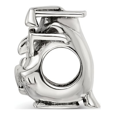 Sterling Silver Graduation Owl Bead – view 3