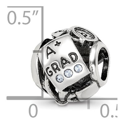 Sterling Silver Crystal Graduation Bead – view 6