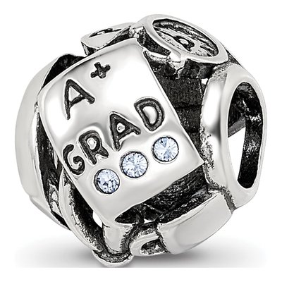Sterling Silver Crystal Graduation Bead