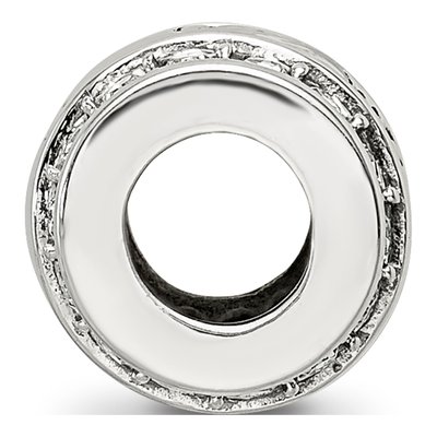 Sterling Silver Crystal Moon Bead – view 3