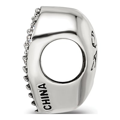 Sterling Silver Crystal Quinceanera Heart Bead – view 3