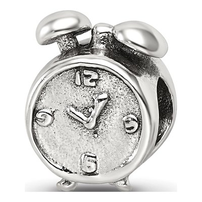 Sterling Silver Alarm Clock Bead