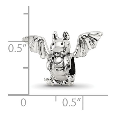 Sterling Silver Bat Bead – view 5