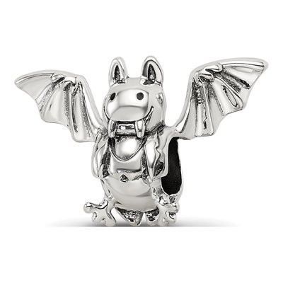 Sterling Silver Bat Bead