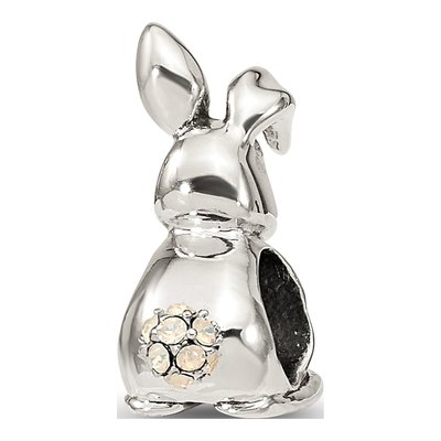 Sterling Silver Bunny Bead – view 6