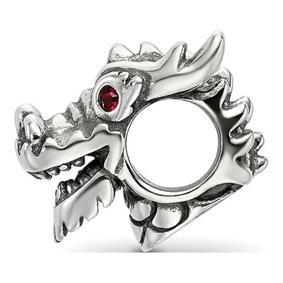 Sterling Silver Crystal Dragon Bead – view 3