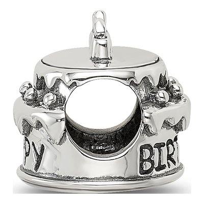 Sterling Silver Birthday Cake Bead – view 3