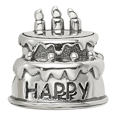 Sterling Silver Birthday Cake Bead – view 4