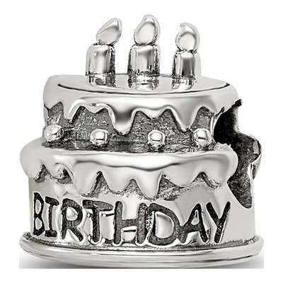 Sterling Silver Birthday Cake Bead – view 6