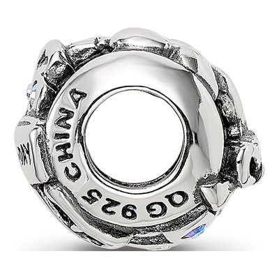 Sterling Silver Crystal Birthday Collage Bead – view 3