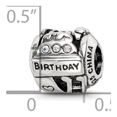 Sterling Silver Crystal Birthday Collage Bead – view 6