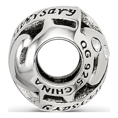 Sterling Silver Crystal Anniversary Bead – view 3