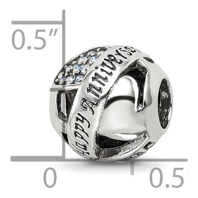 Sterling Silver Crystal Anniversary Bead – view 5