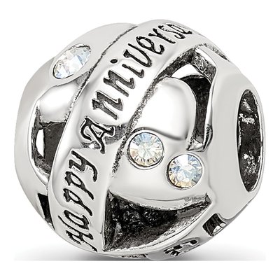 Sterling Silver Crystal Anniversary Bead – view 6