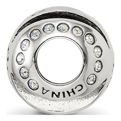 Sterling Silver Crystal Congratulations Bead – view 3