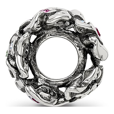Sterling Silver Cherry Blossom Crystal Bead – view 3