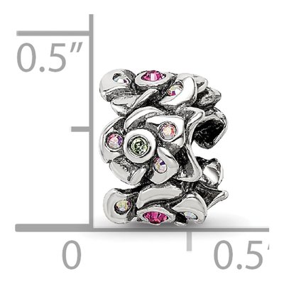 Sterling Silver Cherry Blossom Crystal Bead – view 5