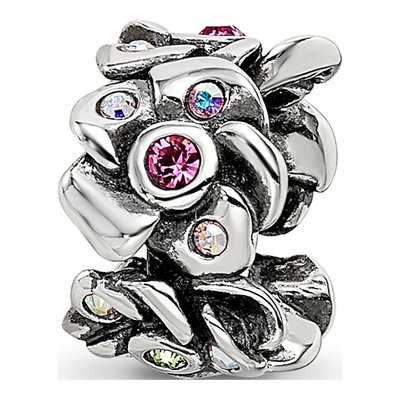 Sterling Silver Cherry Blossom Crystal Bead – view 7