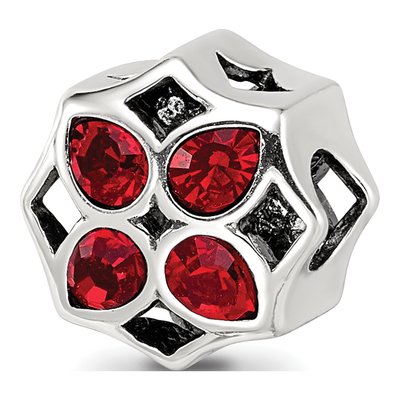 Sterling Silver Lattice Flower Bead