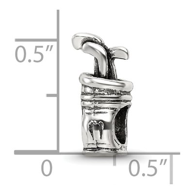 Sterling Silver Golf Bag Bead – view 6