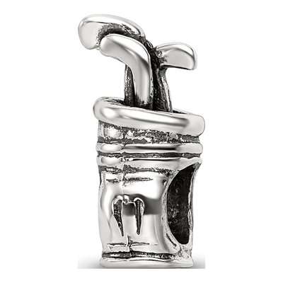Sterling Silver Golf Bag Bead