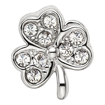Sterling Silver Crystal Shamrock Bead – view 4