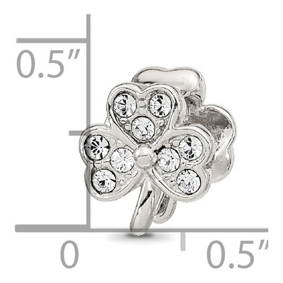 Sterling Silver Crystal Shamrock Bead – view 5
