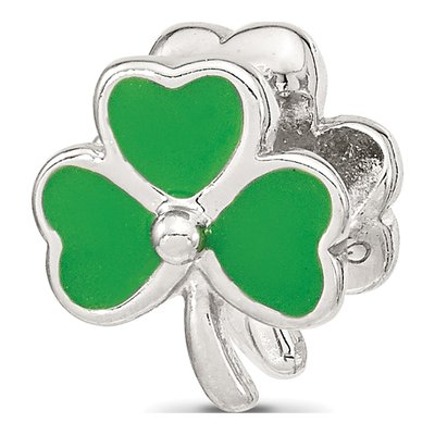 Sterling Silver Crystal Shamrock Bead – view 6