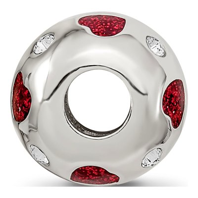Sterling Silver Crystal Heart Bead – view 3