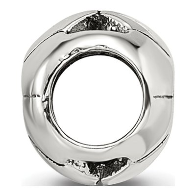 Sterling Silver Soccer Ball Bead – view 4