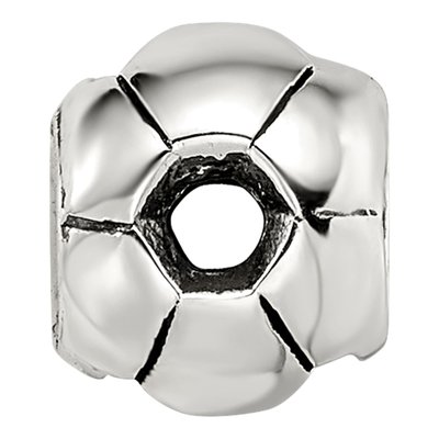 Sterling Silver Soccer Ball Bead – view 5