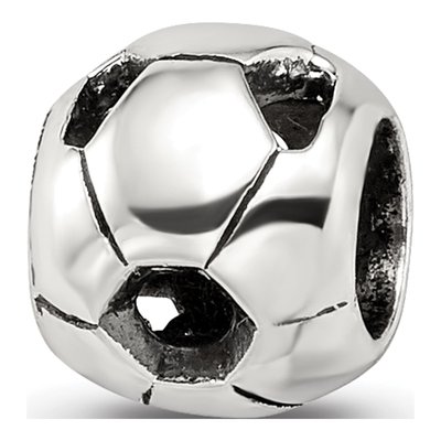 Sterling Silver Soccer Ball Bead