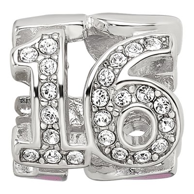 Sterling Silver Crystal Enamel Bead – view 5