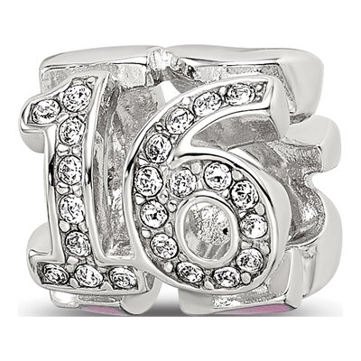 Sterling Silver Crystal Enamel Bead