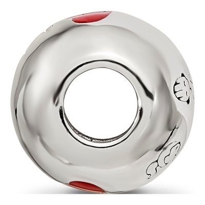 Sterling Silver I LOVE Enamel Bead – view 3