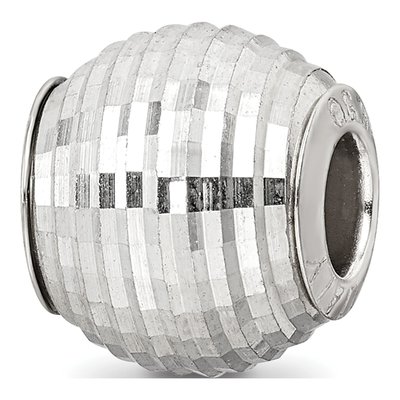Sterling Silver Diamond-Cut Bead